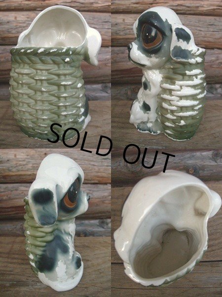 画像2: 60s Vintage Ceramic BIG SAD EYES DOG #C (NK189)  (2)