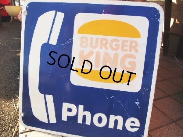 画像1: Vintage Buger King Phone Sign (NK-246) (1)