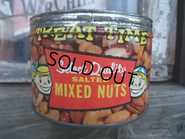 画像1: Vintage MIXED NUTS Tin Can (NK-257) (1)