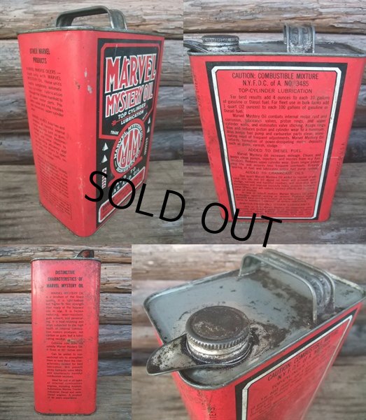 画像2: Vintage MARVEL MYSTERY 1GL Motor Gas/Oil  Can (NK-271)  (2)