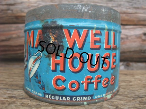 画像1: Vintage Max Well House Coffee Tin Can #A (NK-391) (1)