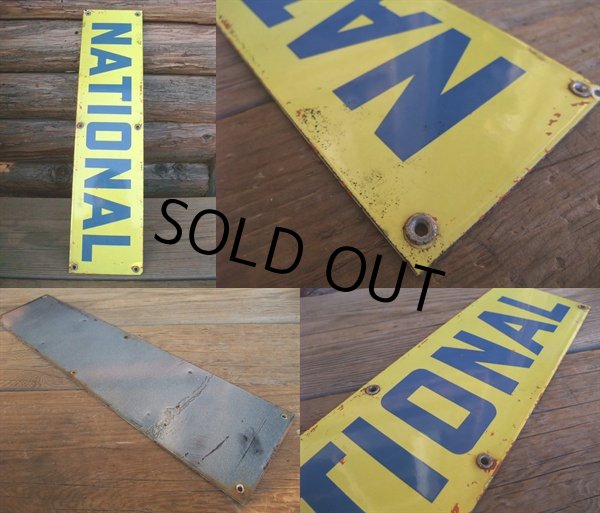 画像2: 30s40s Vintage National Gas Station Porcelain Sign (NK469) (2)