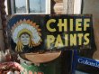 画像1: Vintage CHIEF PAINTS Metal Sign (NK-467) (1)