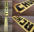 画像2: 30s40s Vintage Churchill Gas Station Porcelain Sign (NK468) (2)