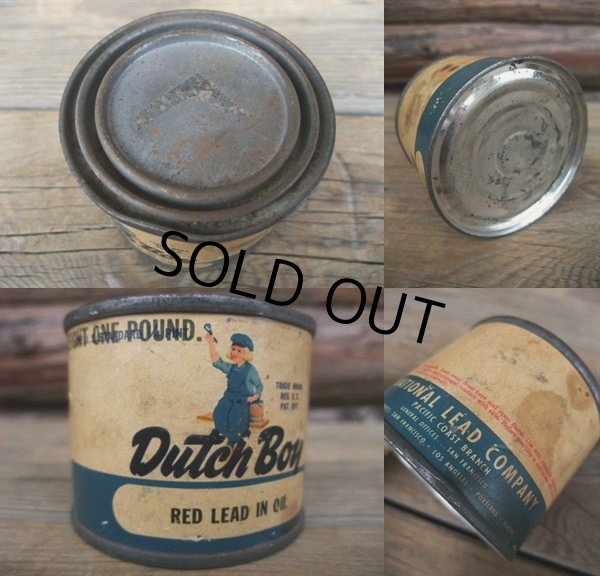 画像3: Vintage Dutch Boy Paint / Red Lead in Oil Can (NK495) (3)