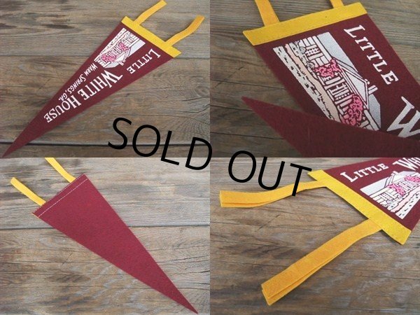画像2: Vintage Souvenir Pennant / LITTLE WHITE HOUSE (NK-508)  (2)
