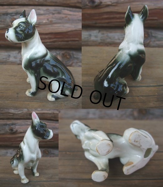 画像3: 60s Vintage Boston Terrier Ceramic Statue (NK-542) (3)