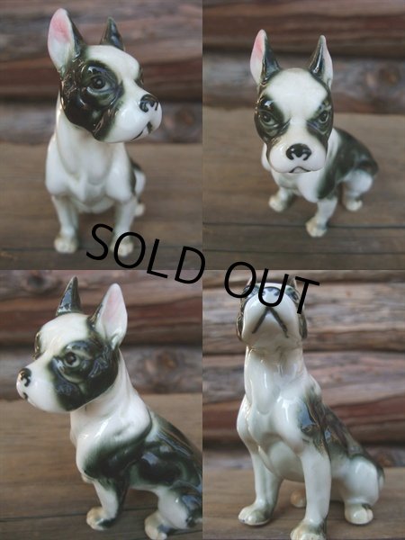 画像2: 60s Vintage Boston Terrier Ceramic Statue (NK-542) (2)