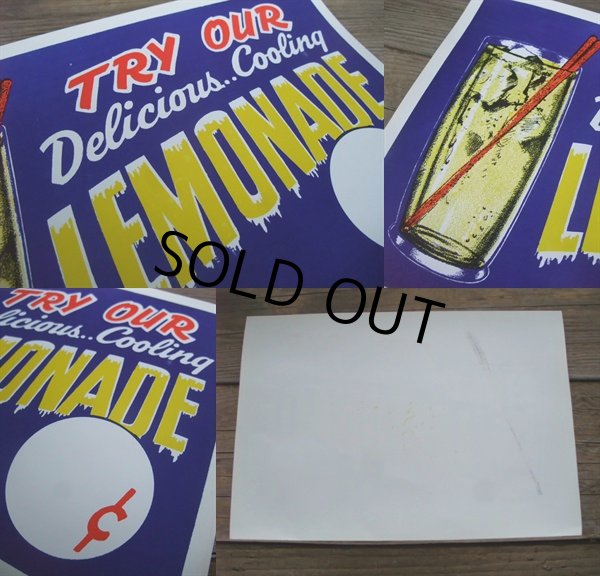 画像2: SALE!! Vintage LEMONADE AD Poster Sign (NK562)  (2)