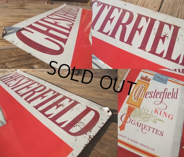 画像2: Vintage Store Sign / CHESTERFIELD CIGARETTS (NK594)  (2)