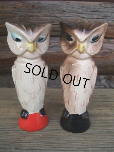 画像1: 50s Vintage OWL S&P Set (NK741)  (1)