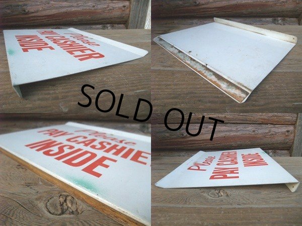 画像2: Vintage Metal Sign  / PAY CASHIER...　(NK787)  (2)