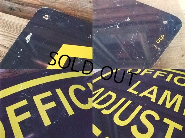 画像2: Vintage Metal Sign  / OFFICIAL LAMP ADJUSTING STATION (NK789)  (2)