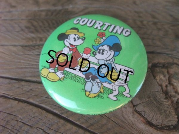 画像1: Vintage Disney Badge / Mickey & Minnie #A (NK840)    (1)