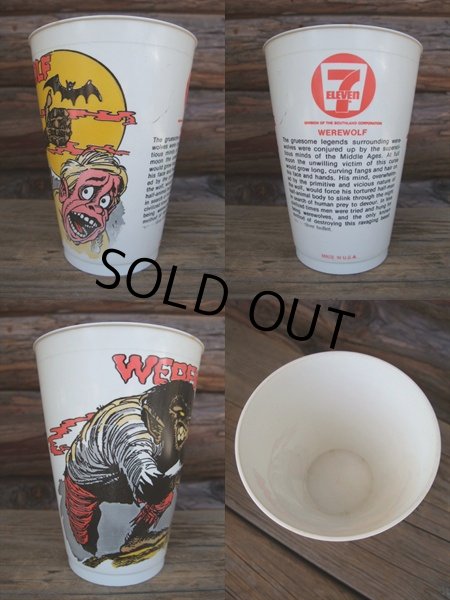 画像2: 70s Vintage Seven-Eleven Monster Cup WEREWOLF (NK881) (2)