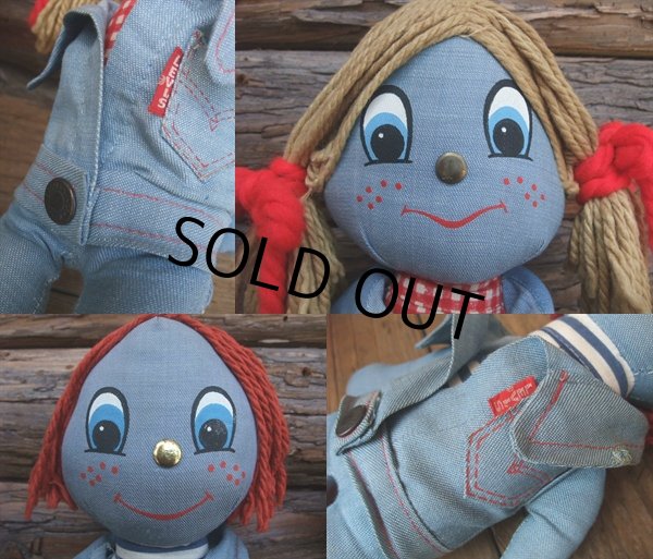 画像2: 70s Vintage LEVI'S Denim Rag Doll Set (AC130) (2)