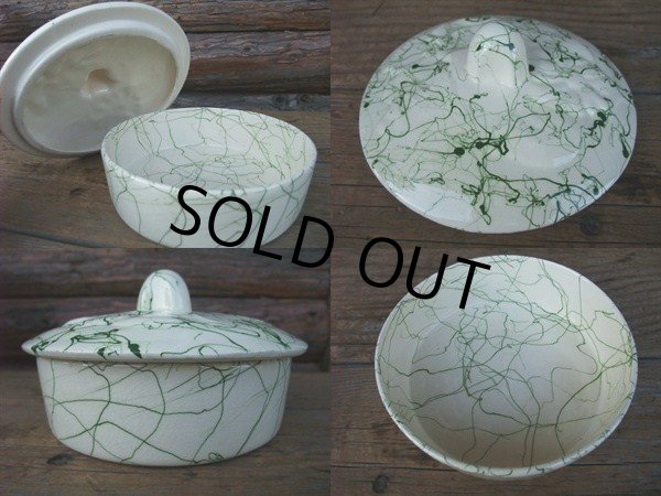 画像2: 60s Mid-Century Vintage Ceramic Candy Pot (NK979) (2)