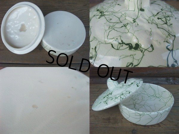 画像3: 60s Mid-Century Vintage Ceramic Candy Pot (NK979) (3)