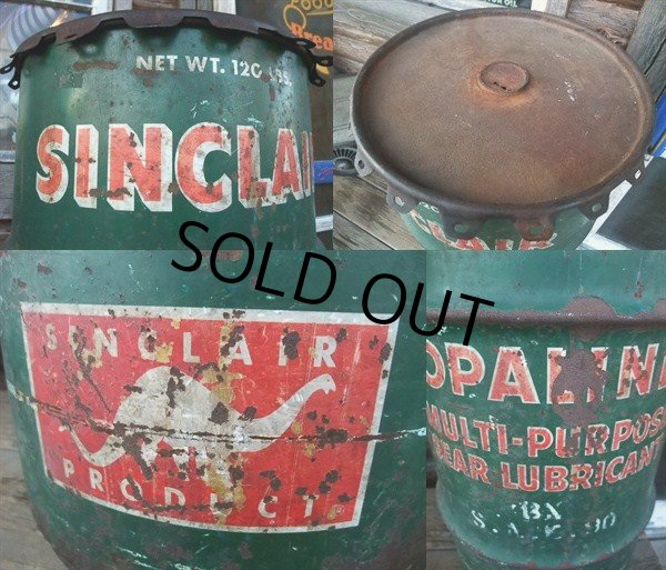 画像3: Vintage Drum SINCLAIR 120 lb Oil Can (NK986) (3)
