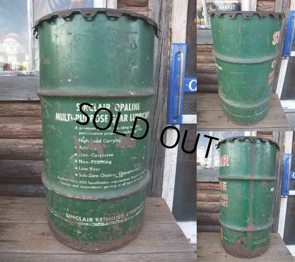 画像2: Vintage Drum SINCLAIR 120 lb Oil Can (NK986) (2)
