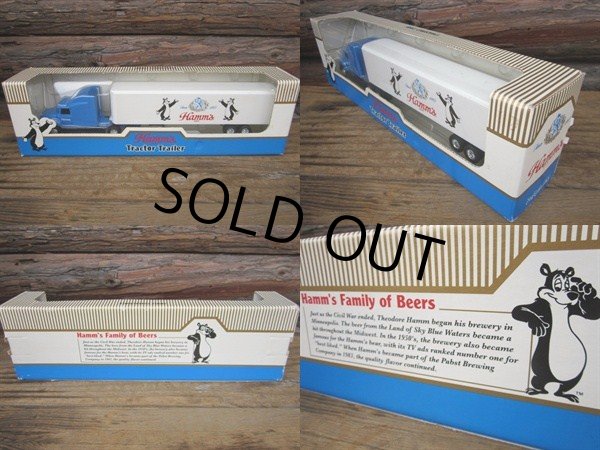 画像2: 90s Vintage Hamm's Beer TRACTOR&TRAILER W/box (AC197)  (2)