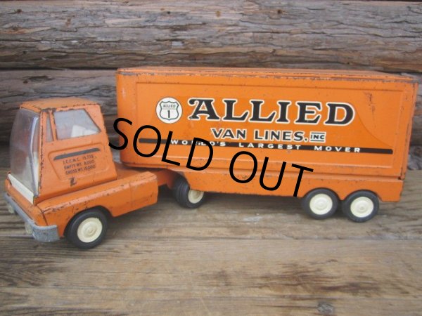 画像1: 50s VintageTONKA Allied Van Lines Semi Truck Trailer (PJ055) (1)