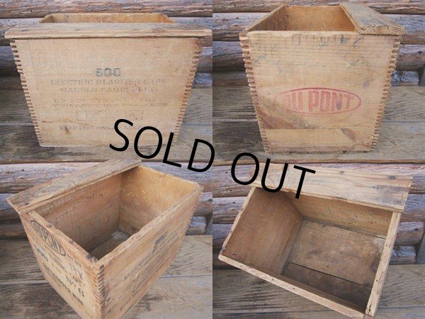 画像2: Vintage DUPONT Wood Box　- C (PJ088)  (2)
