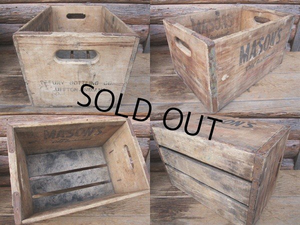 画像2: Vintage MASON'S ROOT BEER Wood Box (PJ089)  (2)