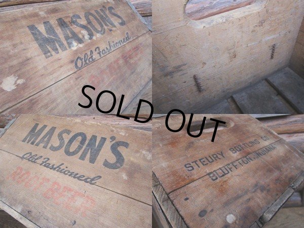 画像3: Vintage MASON'S ROOT BEER Wood Box (PJ089)  (3)