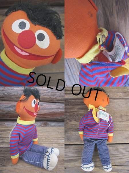 画像2: Vintage Knickerbocker Sesame Street Ernie Rag Doll (PJ092) (2)