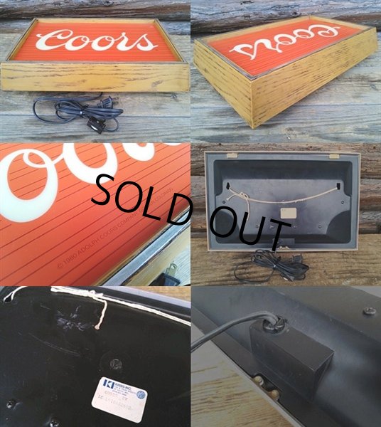 画像3: 80s Vintage Coors Beer Lighted Store Sign (PJ181) (3)
