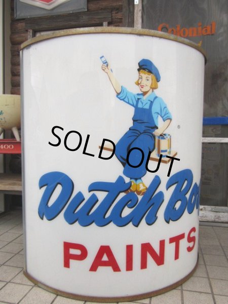 画像1: Vintage Dutch Boy Paint / Lighted Sign HUGE！ (PJ243)  (1)