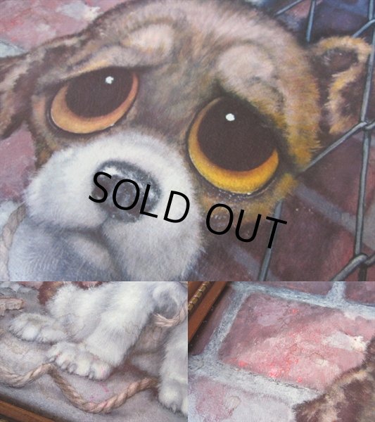 画像2: 60s GIG Vintage Big Eyes Art Dog #009 (PJ255) (2)