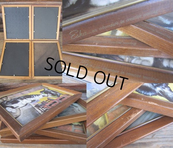 画像3: 60s GIG Vintage Big Eyes Art Cats 4pc Set (PJ254) (3)