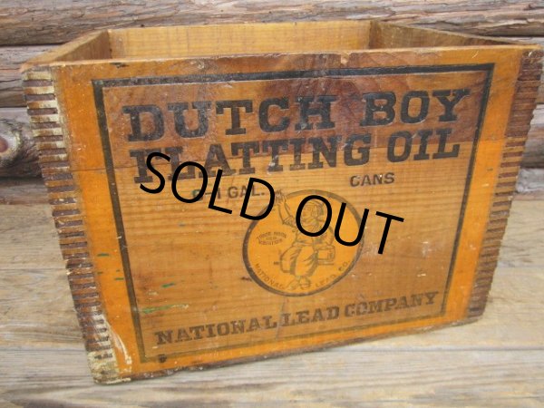 画像1: Vintage Dutch Boy Paint / Wood Box (PJ263) (1)