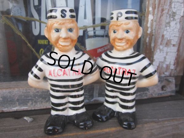 画像1: 60s Vintage Alcatraz Prisoner Ceramic S&P （PJ293)  (1)