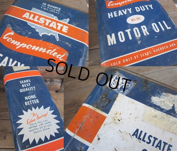 画像3: Vintage Sears ALL STATE 10Quarts Moter Oil Can (NR124) (3)