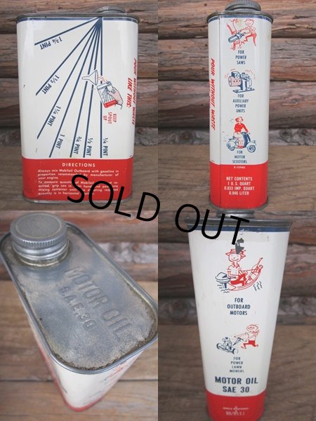 画像2: Vintage Mobil Oil Can #051 (PJ303)  (2)
