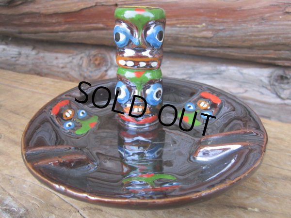 画像1: Vintage Totempole Ceramic Ashtray (PJ335) (1)