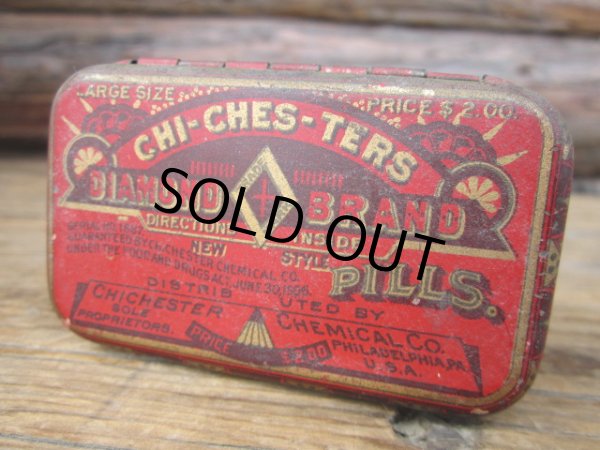 画像1: Vintage Chichesters Pills Tin Case (PJ361) (1)