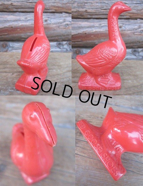 画像2: Vintage RED GOOSE SHOES Advertising Bank (PJ406) (2)