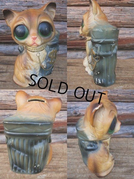 画像2: 60s GIG Vintage Ceramic BIG SAD EYES CAT #A (PJ434)  (2)