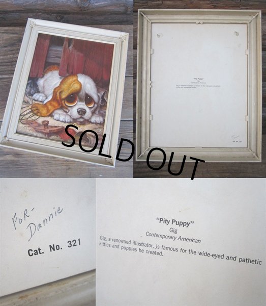 画像3: 60s GIG Vintage Big Eyes Art Dog #017 (PJ432) (3)