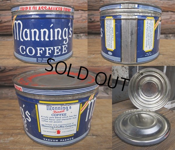 画像2: Vintage Manning's Coffee Tin Can (PJ450) (2)