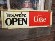 画像1: Vintage Coka Cola Sliding Open/Closed Sign (PJ482)  (1)