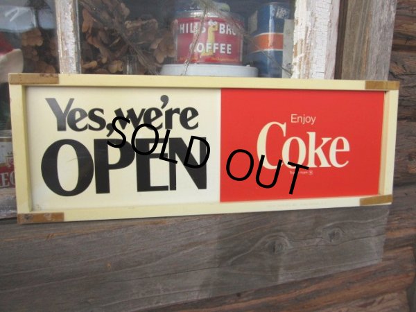 画像1: Vintage Coka Cola Sliding Open/Closed Sign (PJ482)  (1)