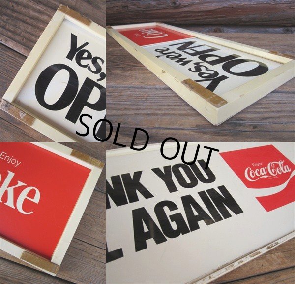 画像3: Vintage Coka Cola Sliding Open/Closed Sign (PJ482)  (3)