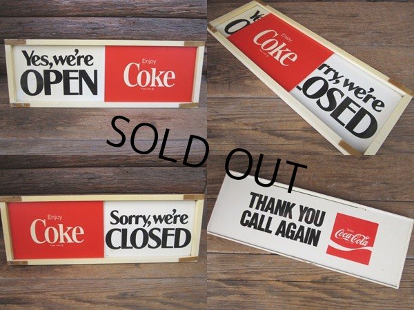 画像2: Vintage Coka Cola Sliding Open/Closed Sign (PJ482)  (2)
