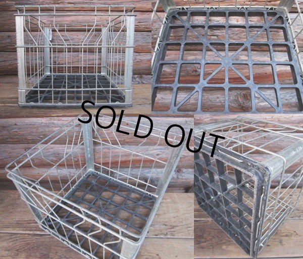 画像2: Vintage Meral Wire Milk Crate Blak (PJ485) (2)