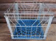 画像1: Vintage Meral Wire Milk Crate Blue (PJ484) (1)